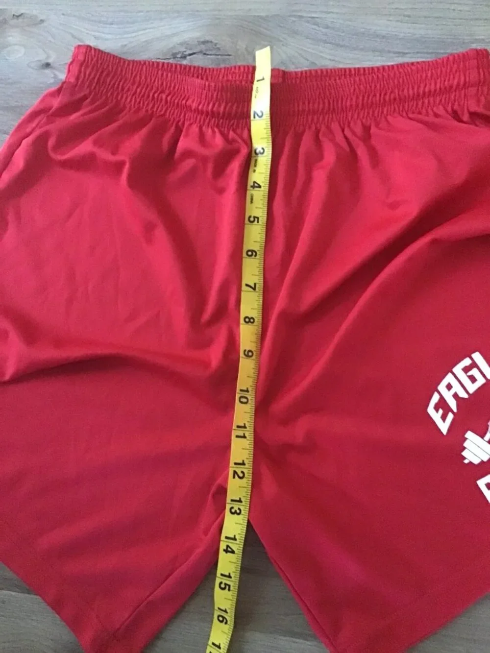 A4- BOY ELASTIC WAIST RED TRAINING SHORTS REGULAR FIT SIZE YOUTH X-LARGE (18-20)